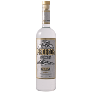 Vodka ruský medvěd (Original bottle+metallized label)