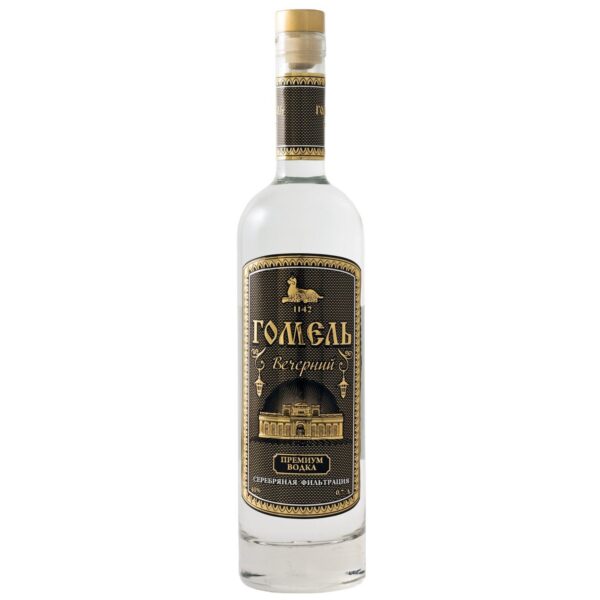 Vodka Evening Gomel (Original bottle+metallized label)